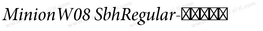 MinionW08 SbhRegular字体转换
